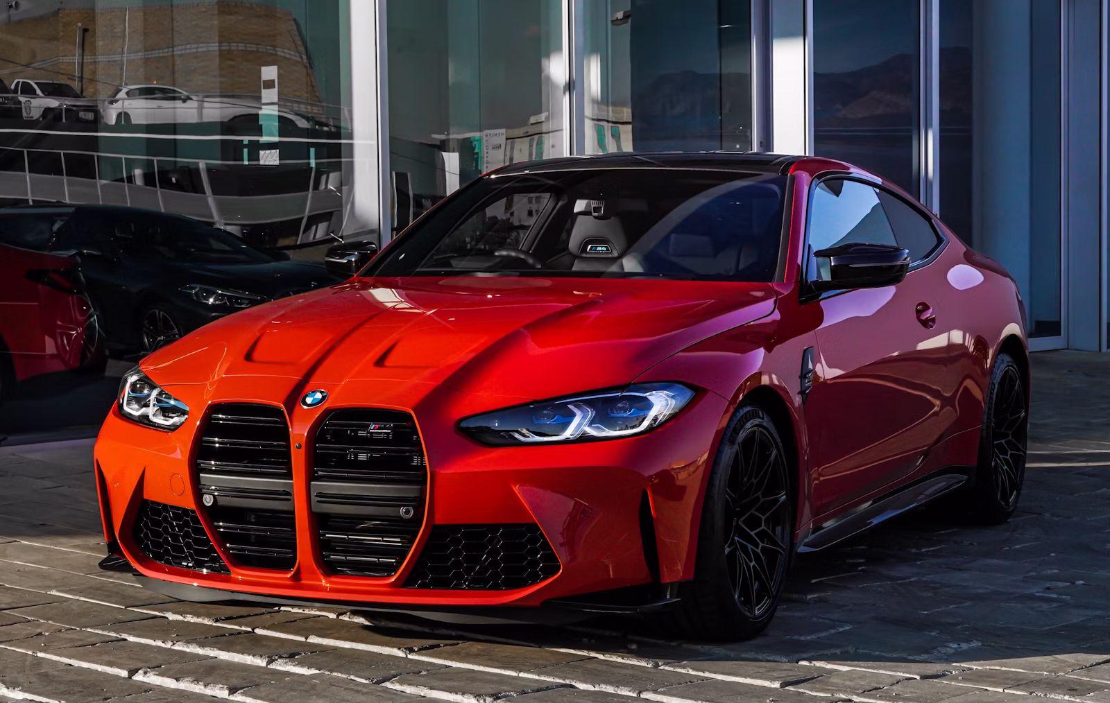 BMW قرمز — مرور همهٔ خودروها